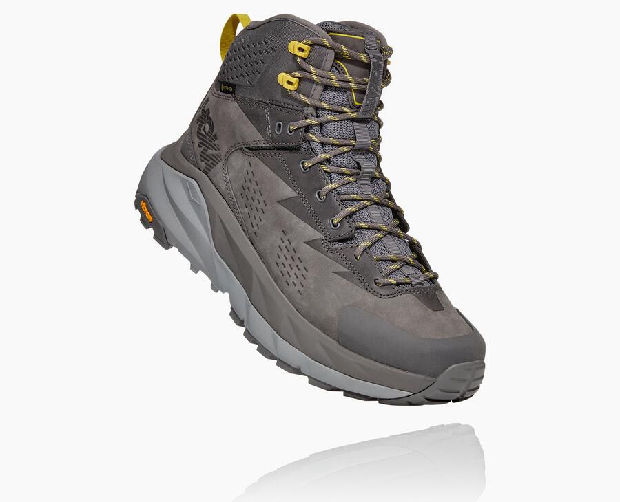 Hiking Boots Mens - Hoka One One Kaha GORE-TEX - Grey - WQAYLTC-38